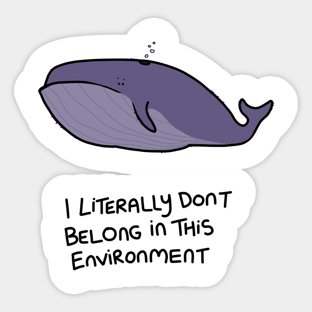 Grumpy Whale Sticker by grumpyanimals